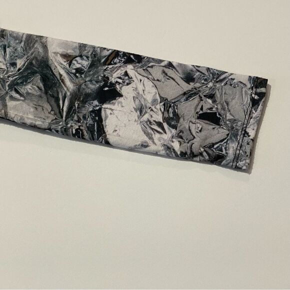 Topshop Zippered Midriff Black,White & Gray Cutout Mini Dress Women's Size 8 - Picture 13 of 15